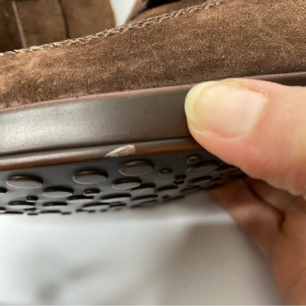 UGG Brown Suede Clogs with Medium Heel - Picture 7 of 15